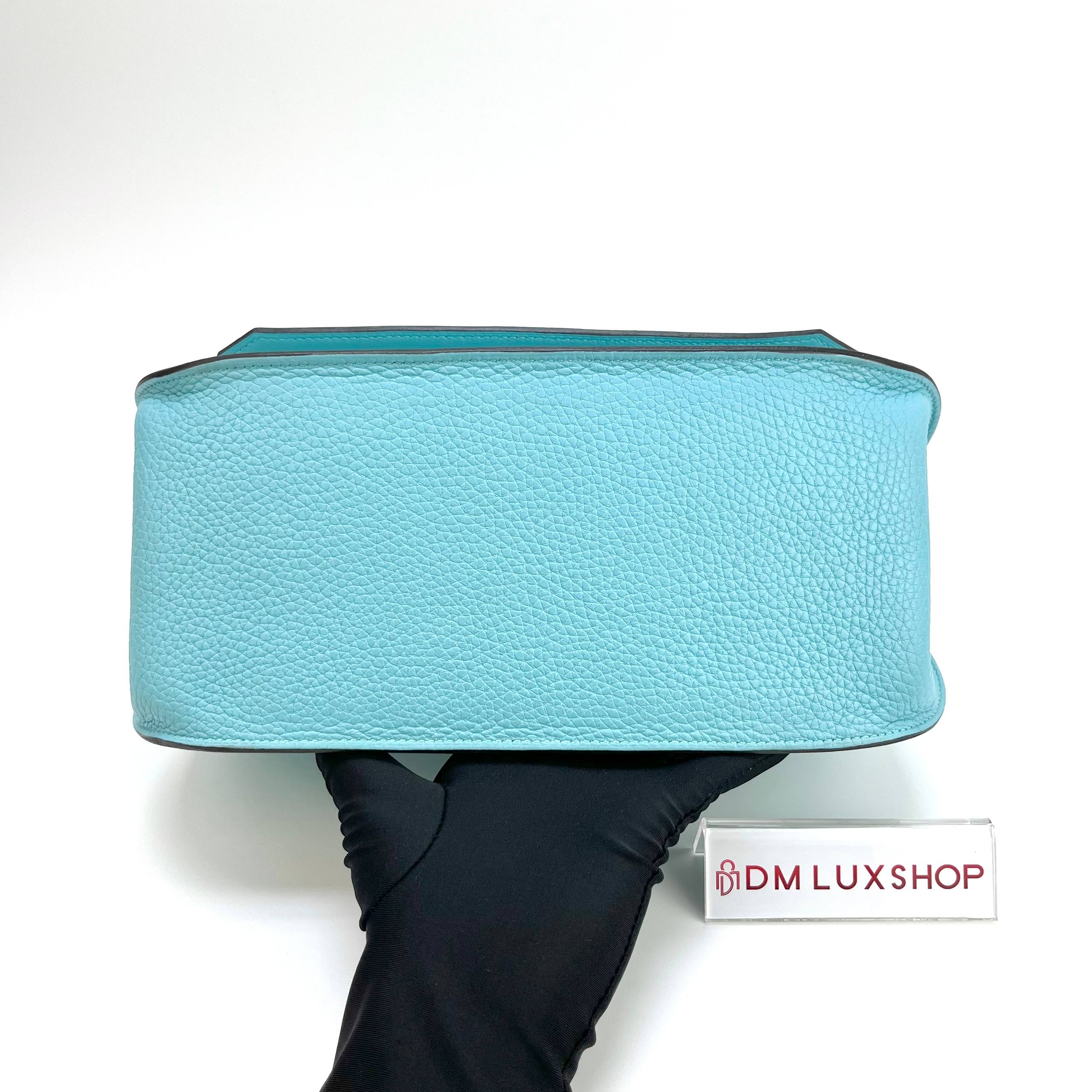 Hermes Jypsiere Bleu Atoll 28 Shoulder Bag PHW (Stamp Square T, Y: 2015) 