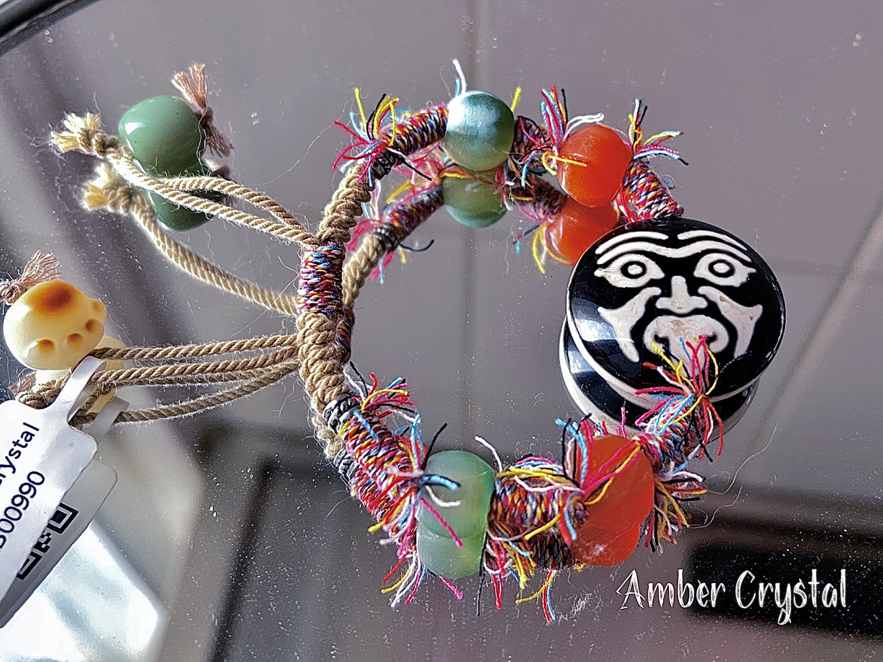 西藏扎基拉母羊板眼天珠 dzi bead