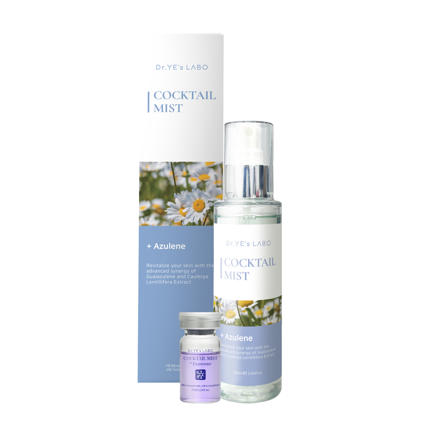 DR.YE's LABO 高效修護外泌體+洋甘菊精萃水  COCKTAIL MIST+EXOSOME AZULENE EXTRACT (90ML+7.2ML) (LA023)