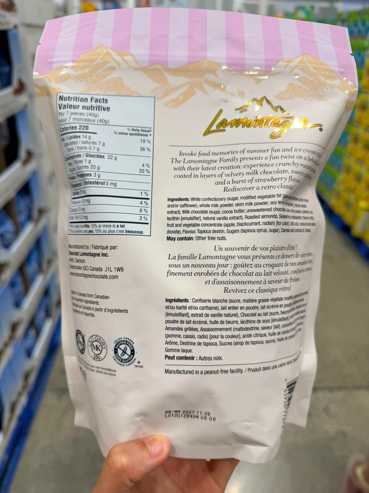 加拿大🇨🇦直送 ⭐️快閃限時優惠⭐️  Lamontagne 三色冰淇淋風味巧克力裹杏仁 850g