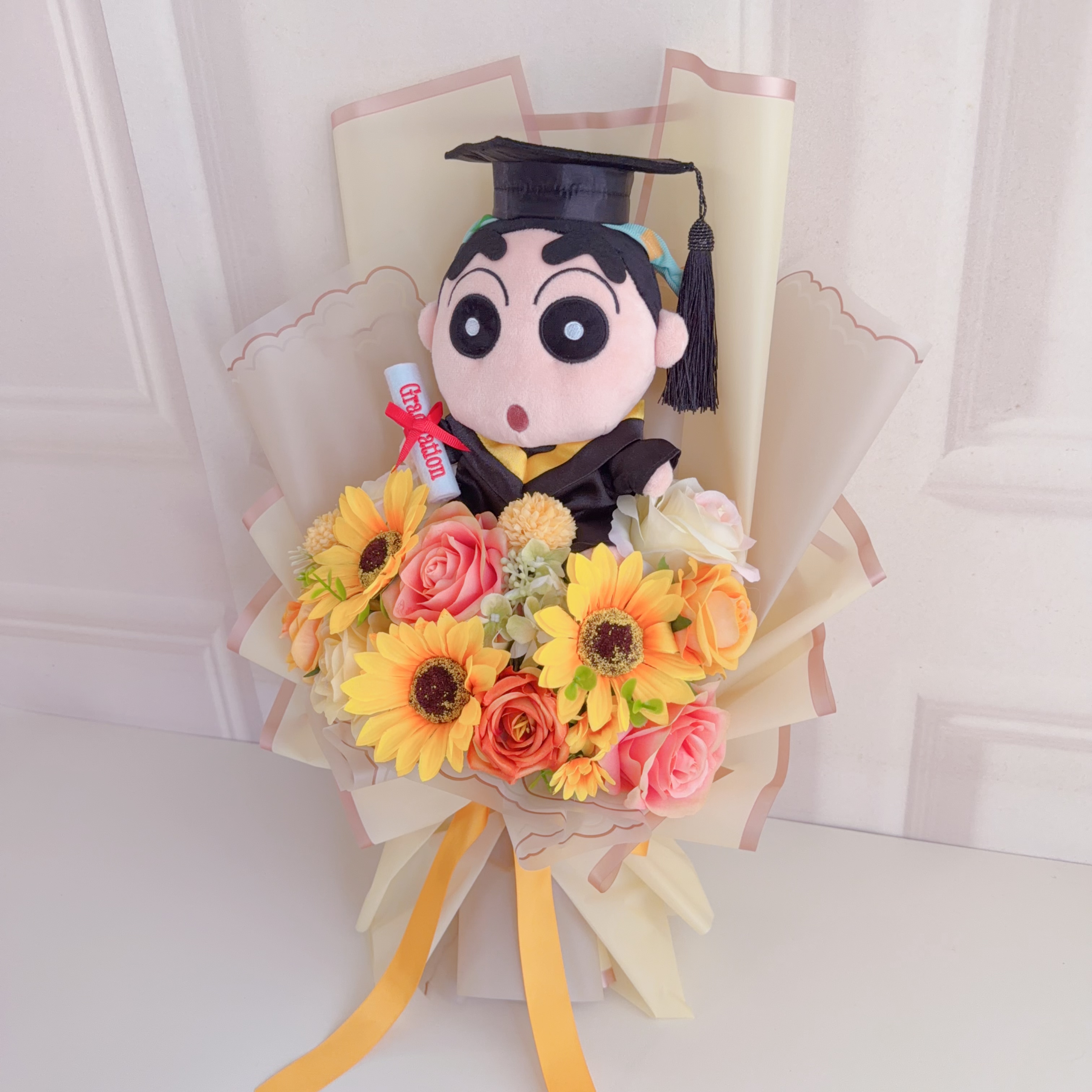 (現貨)蠟筆小新畢業花