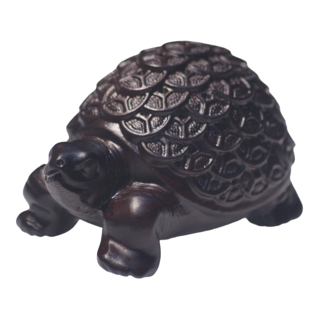 小龜 龜殼 木雕刻