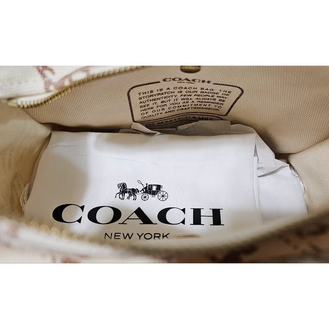 日本直送 COACH CARGO 26 經典 Signature 帆布 2-way 手提包 單肩包