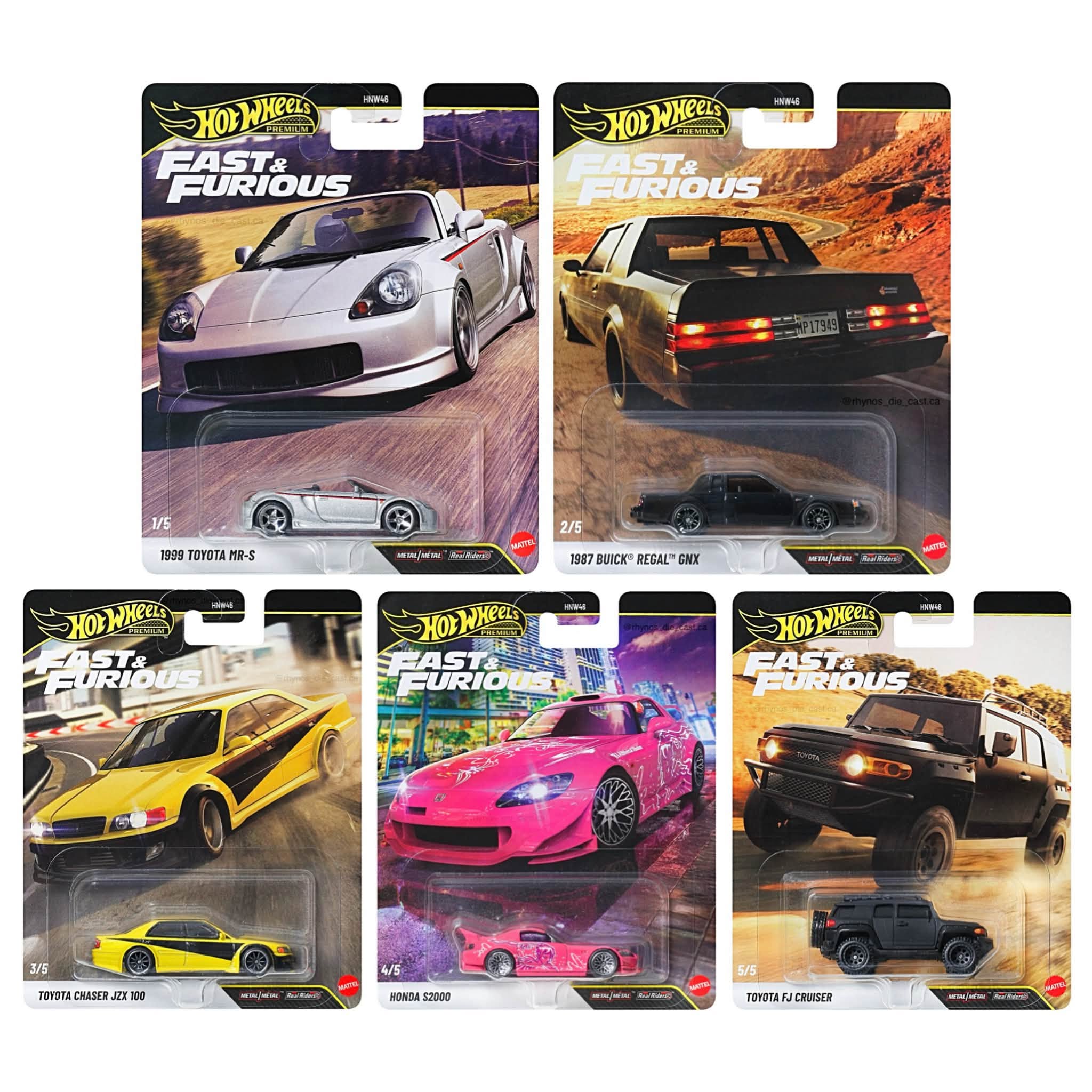 Hot Wheels Premium 2027 – Fast & Furious (Mix S) - Set of 5