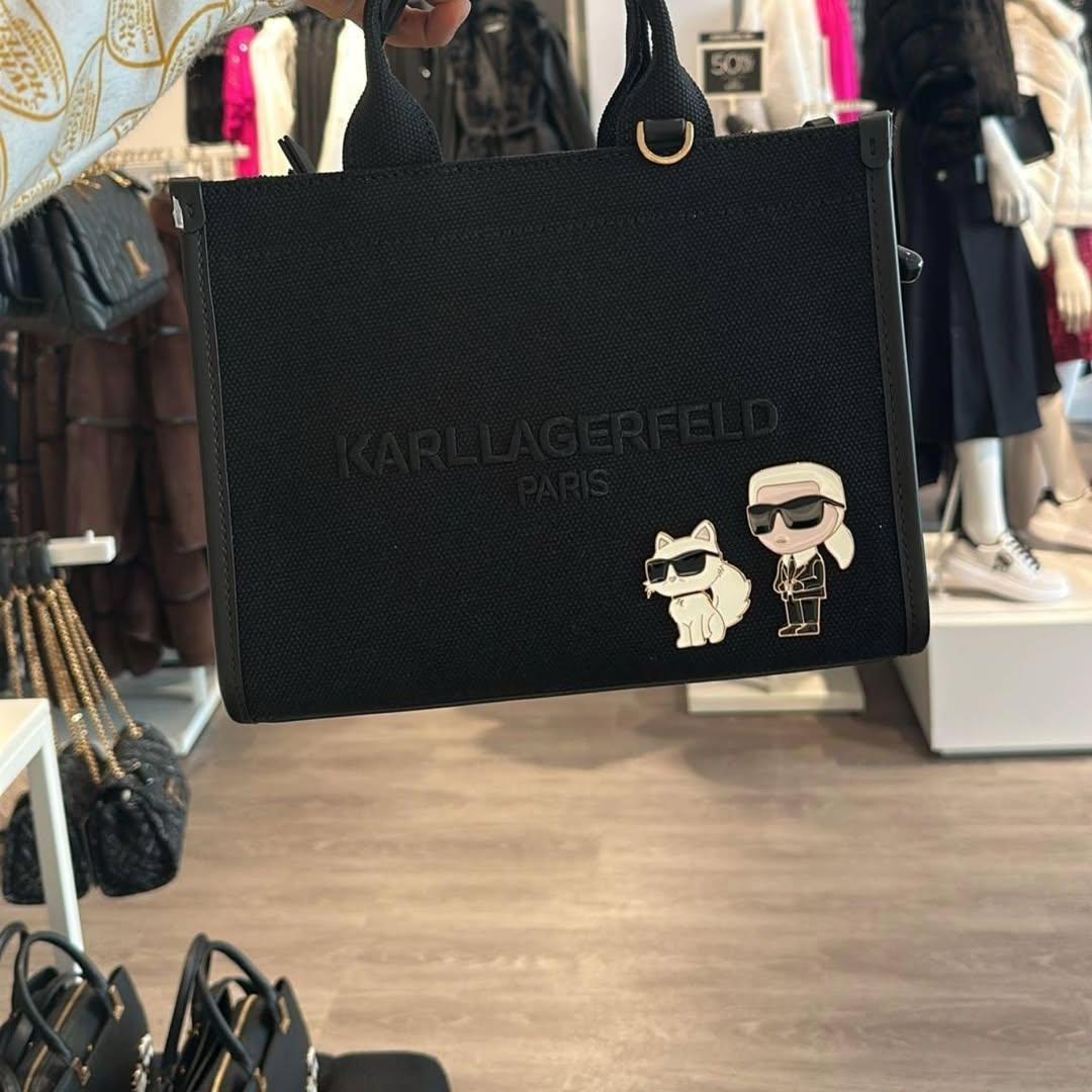 香港現貨Karl Lagerfeld Paris 帆布手提包黑色