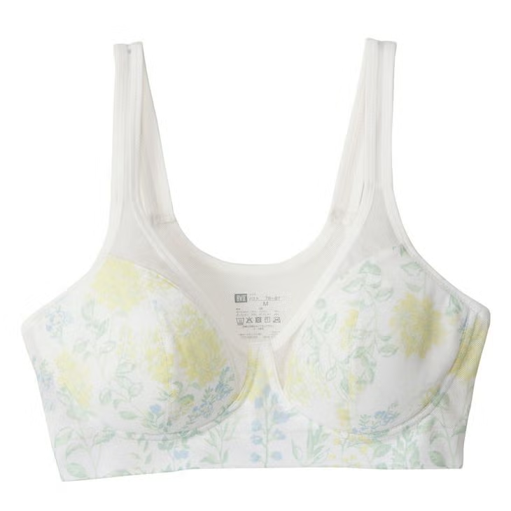 日本直送 BVD Cool Bra 花卉印花半截上衣（ M/L/LL）