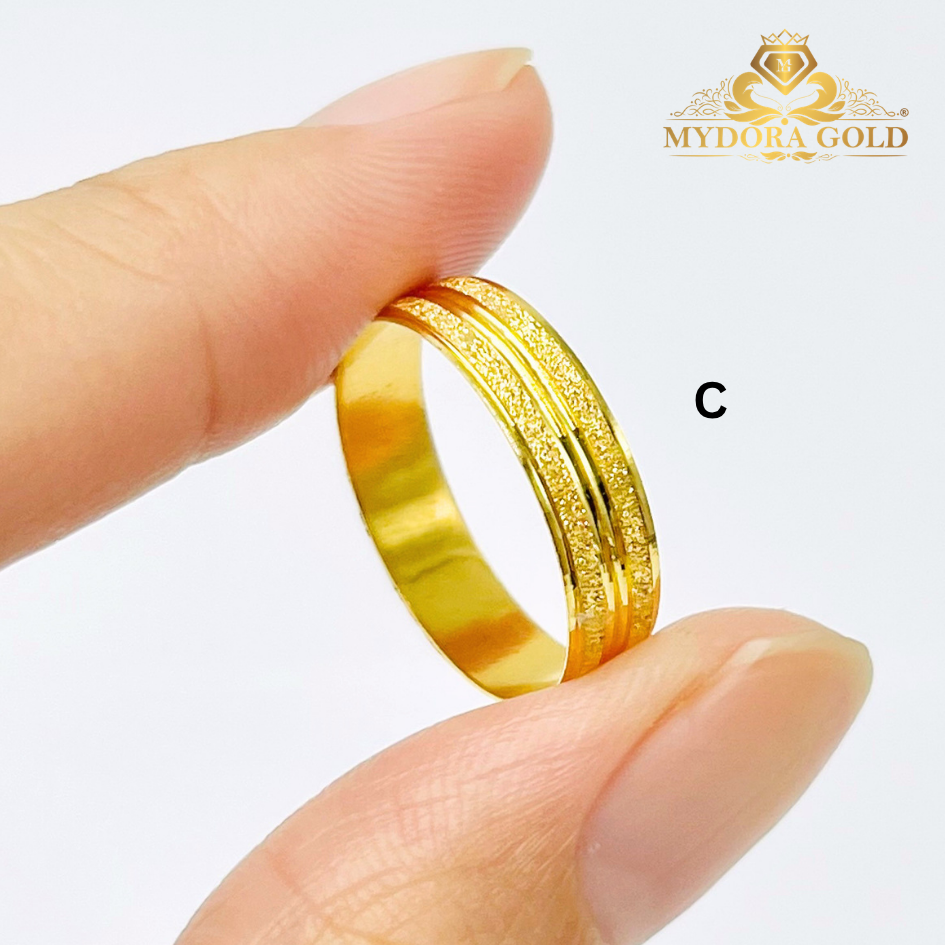 MYDORA Cincin Belah Rotan Double Pasir Liner l EMAS916/22K
