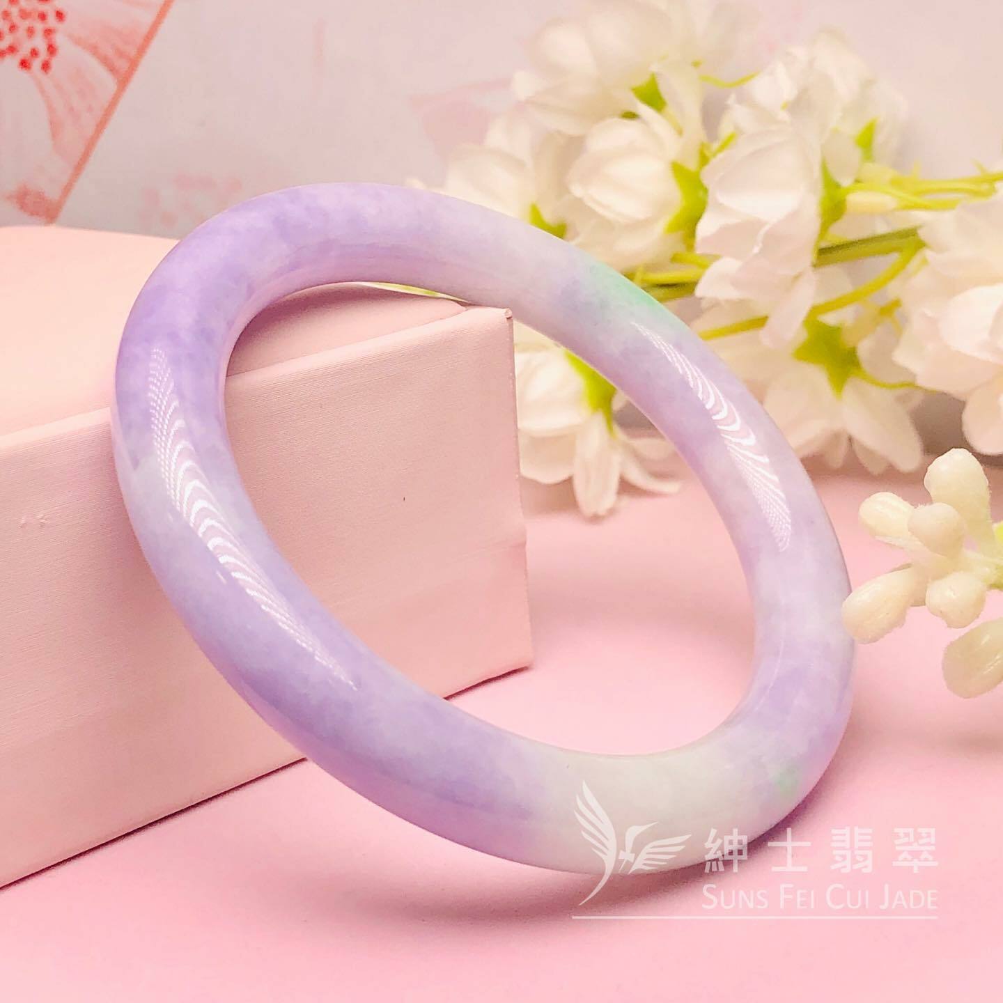 會卡藍紫飄翠圓鐲59.3mm