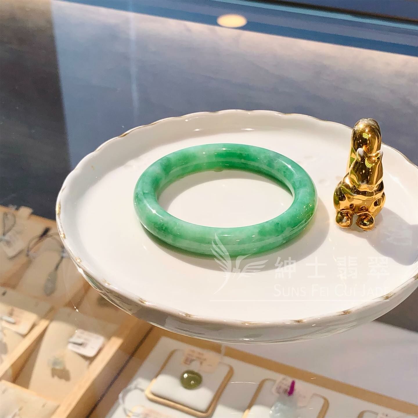 滿綠甜色圓鐲 50.7mm