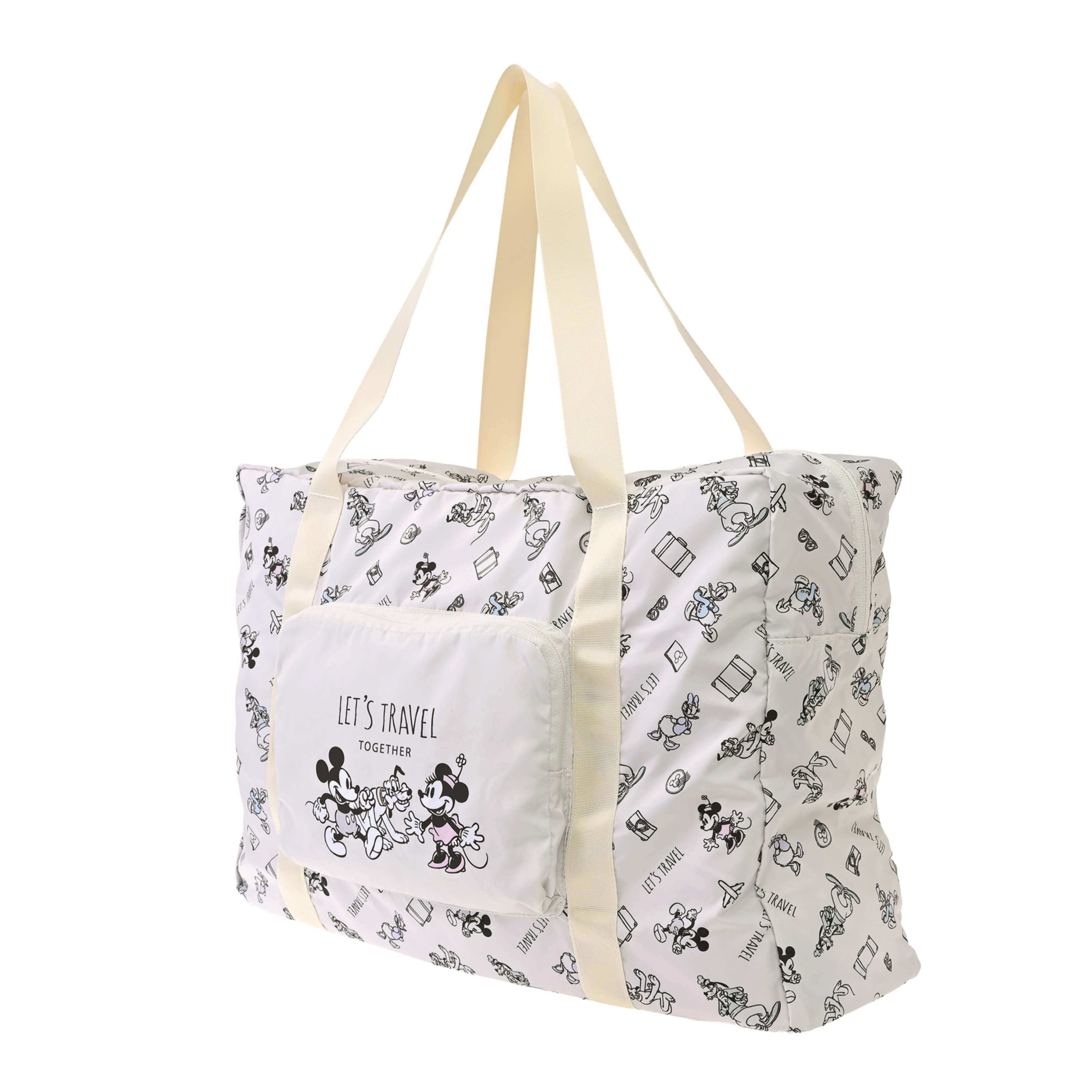 🌸 【預訂】Mickey & Minnie 手提折疊行李袋 (L) - Disney Magical Travel