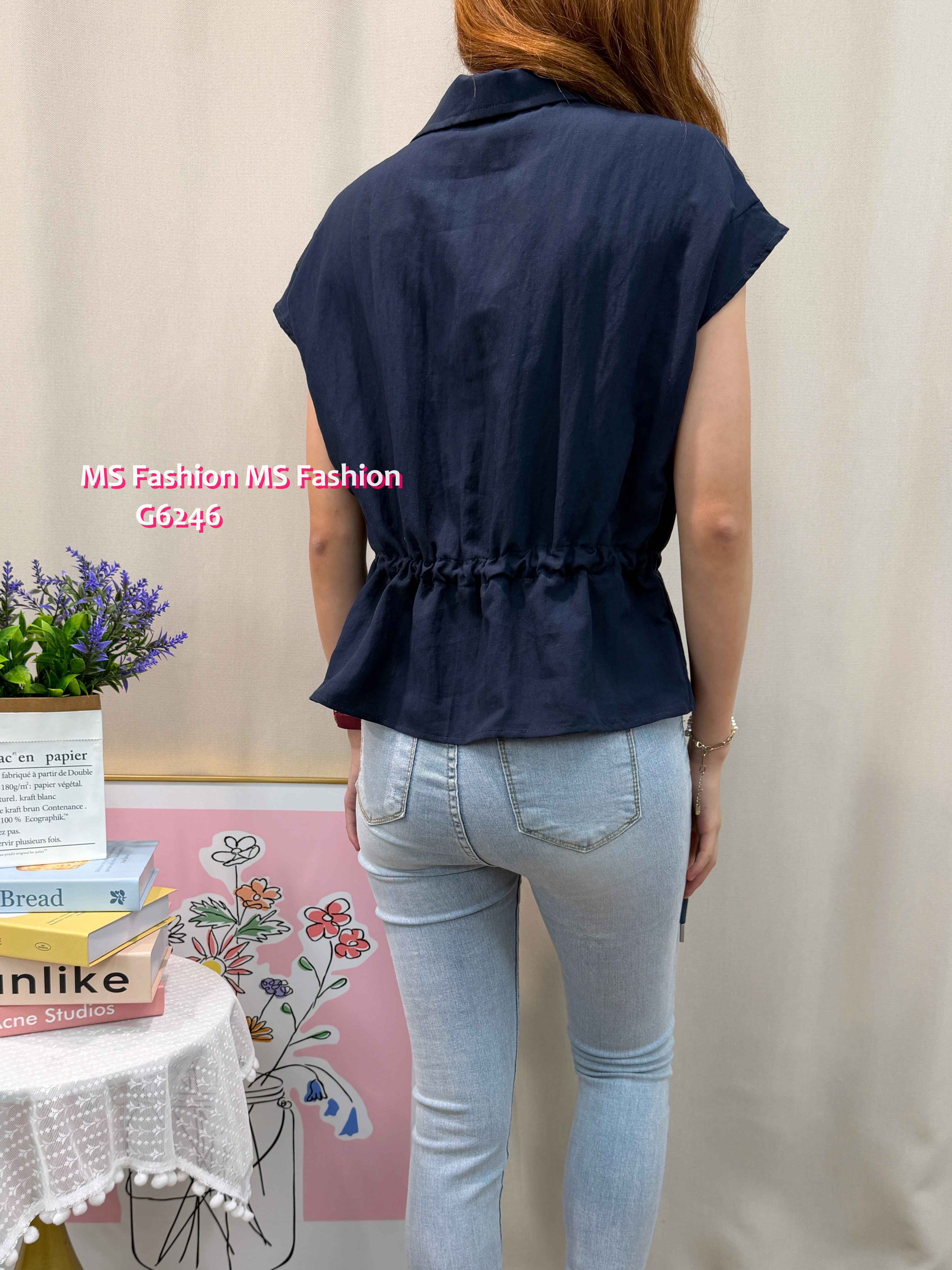 G6246 修腰兩著top