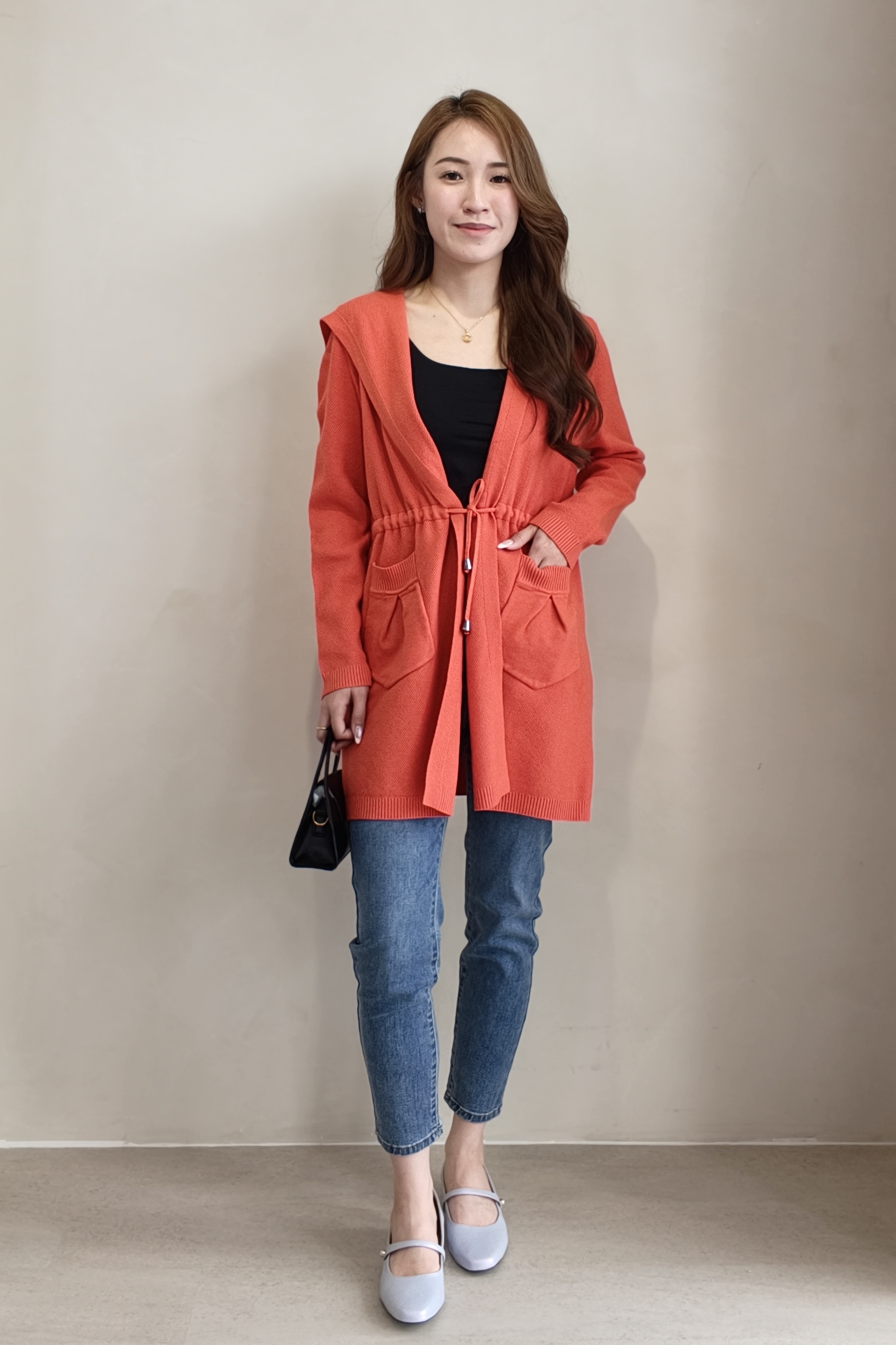 979 Aurora Cozy Knit Hooded Cardigan