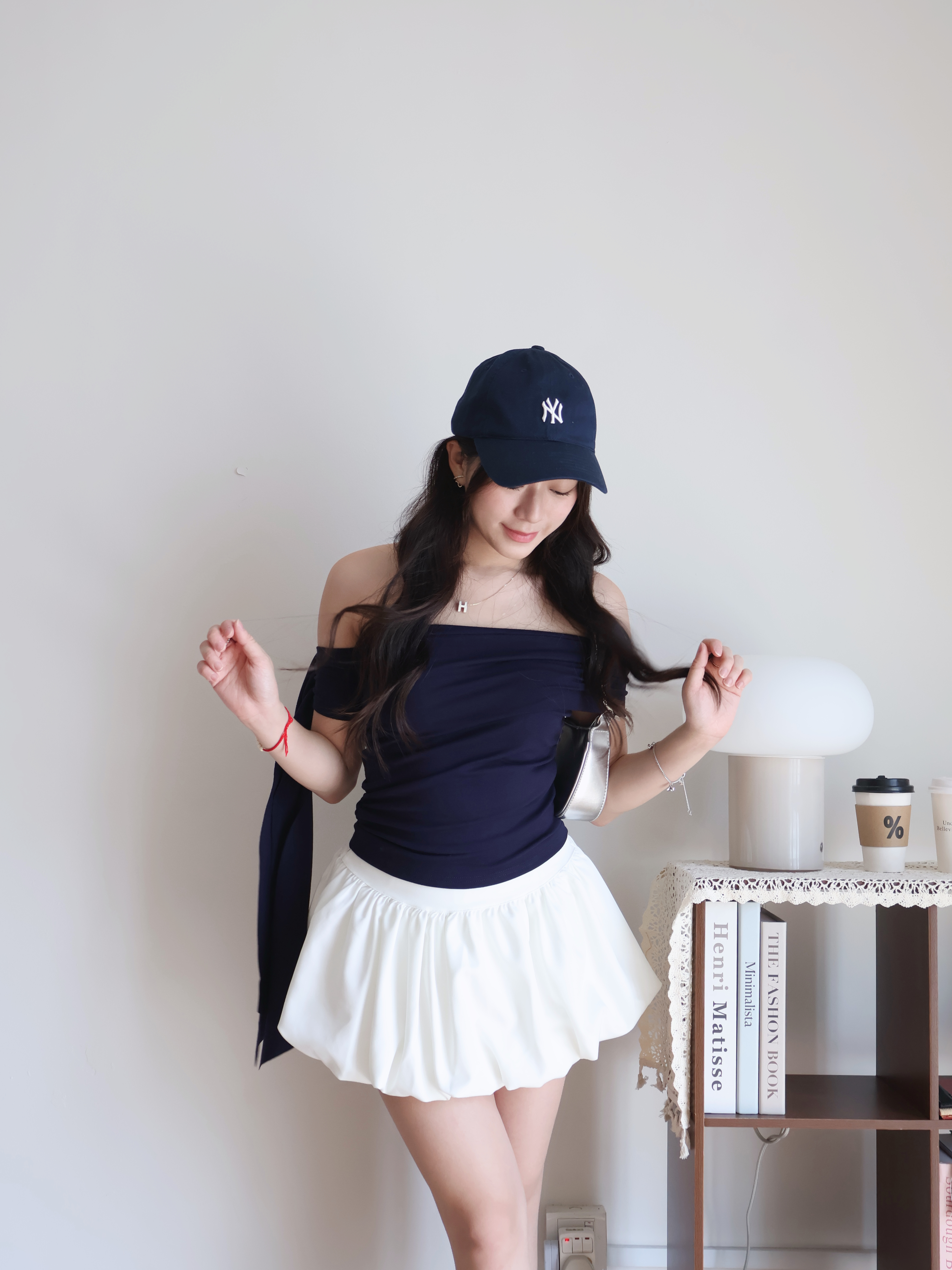 Arthur Off Shoulder Shirt | Navy