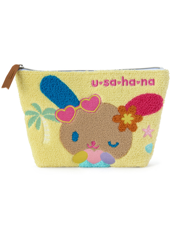 預訂 | 日本版 Usahana 花小兔 刺繡毛絨絨小袋