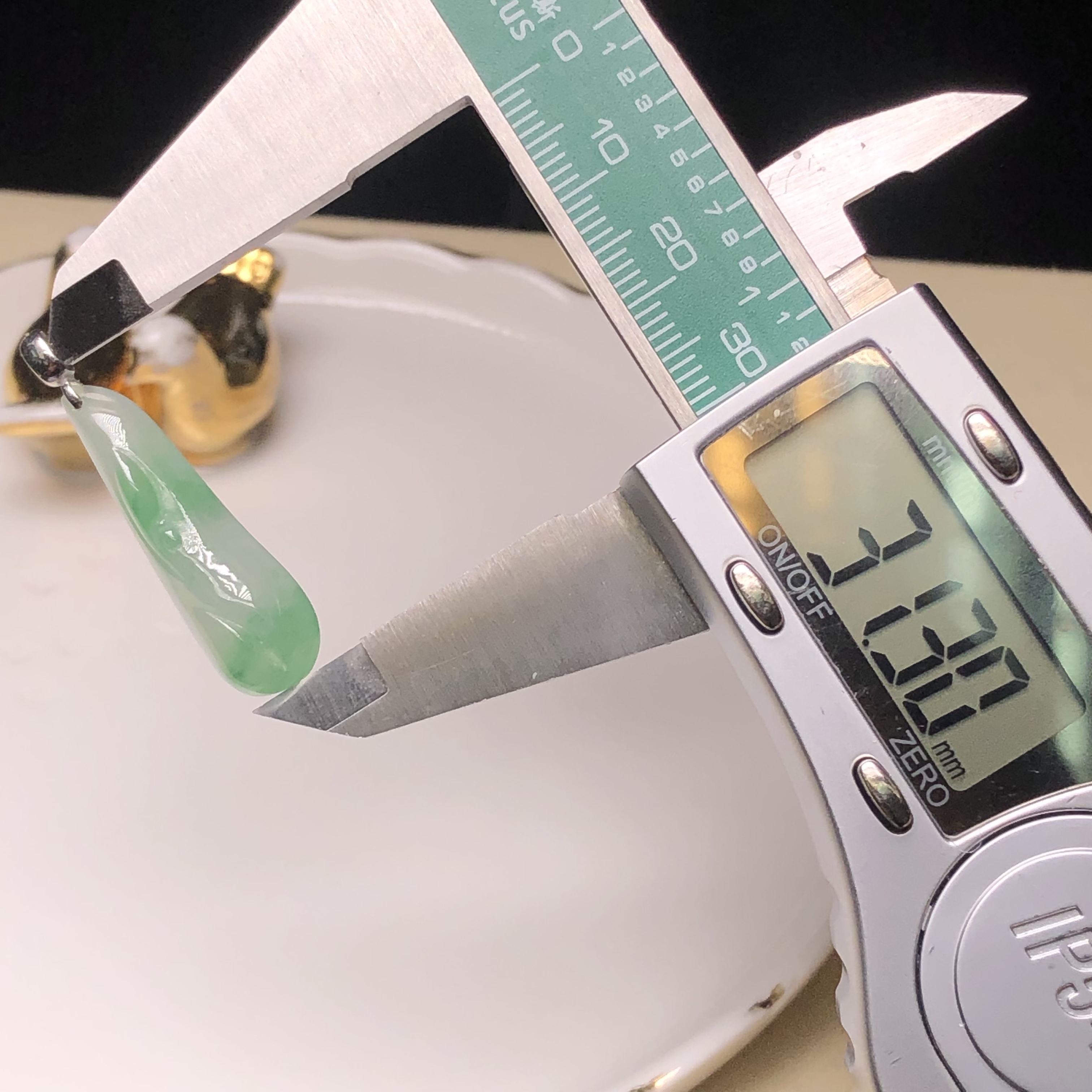 YK005210飄翠白蘭花吊墜(18K白金扣)