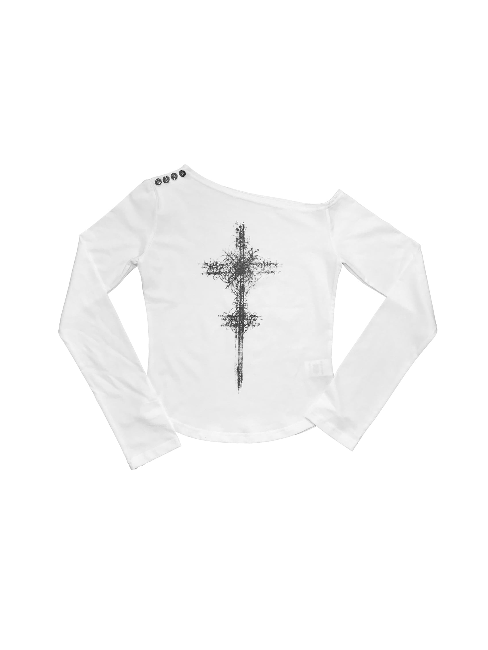 Asymmetric Gothic Cross Long Sleeve