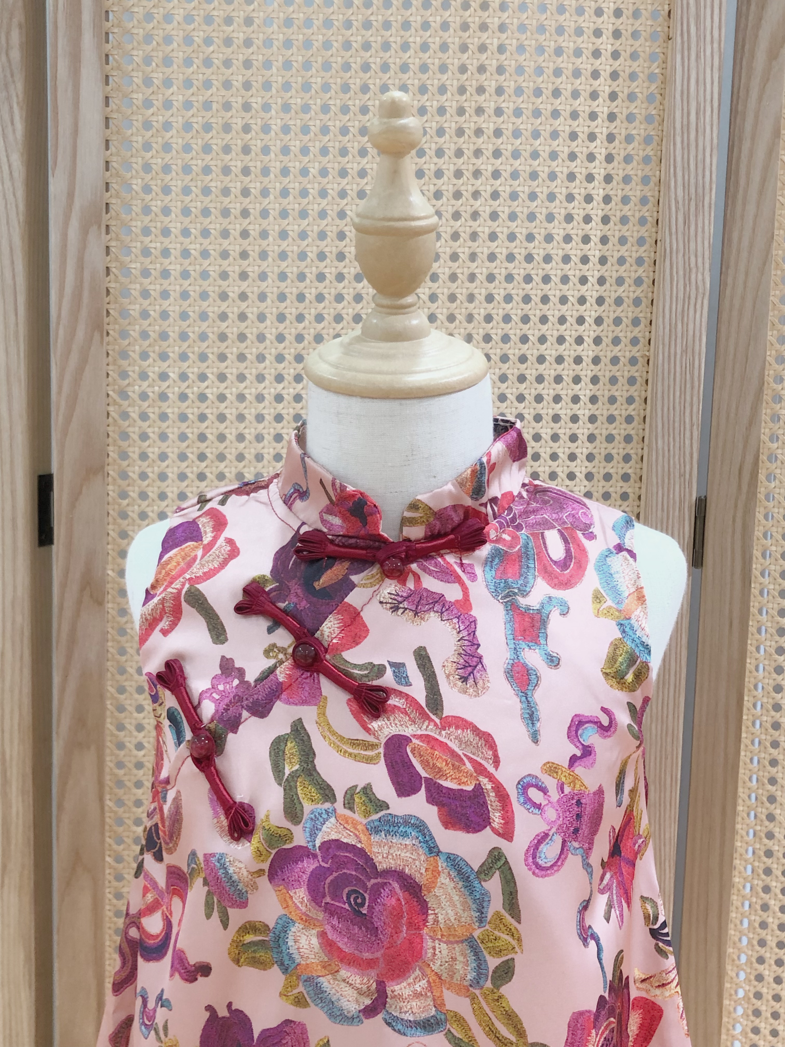 Floral Cheongsam Style Dress 