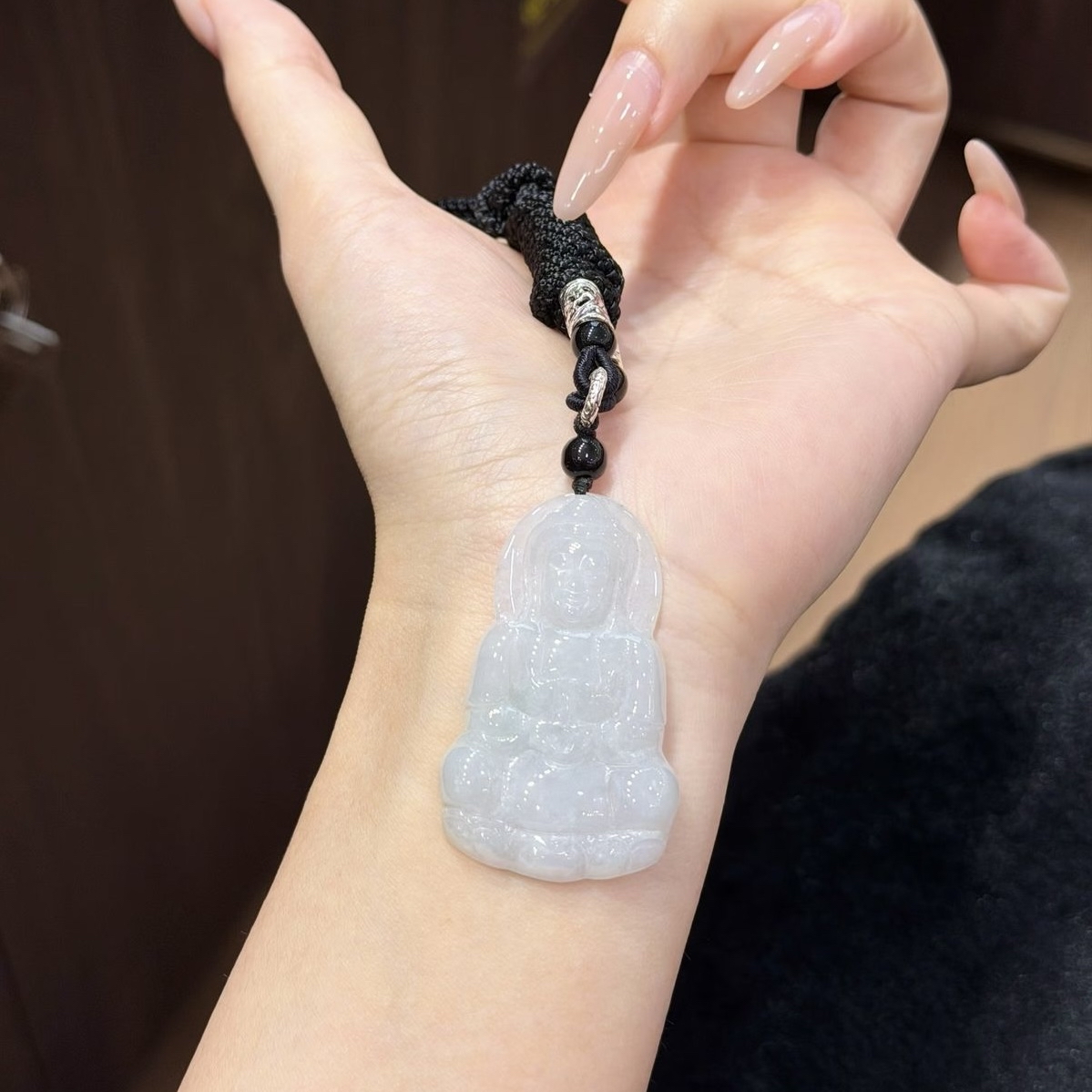 天然翡翠冰糯种大观音 男女同款