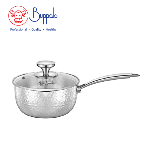 10218P/2L不鏽鋼三層雪平鍋連玻璃蓋 sus316 1