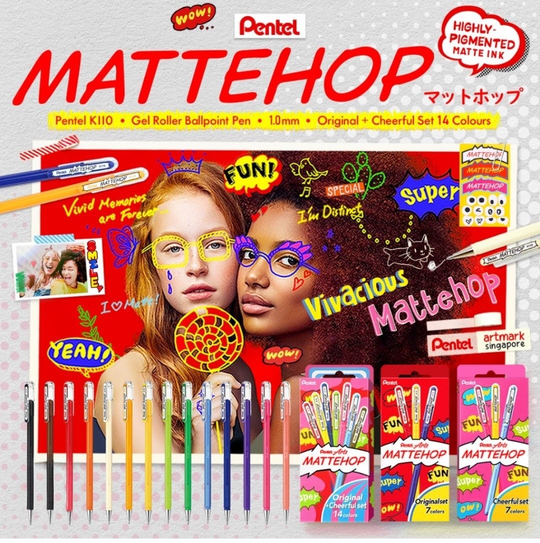 日本Pentel MATTEHOP霧面彩色凝膠筆套裝 (S513) 🚛 送貨方式請選(4)