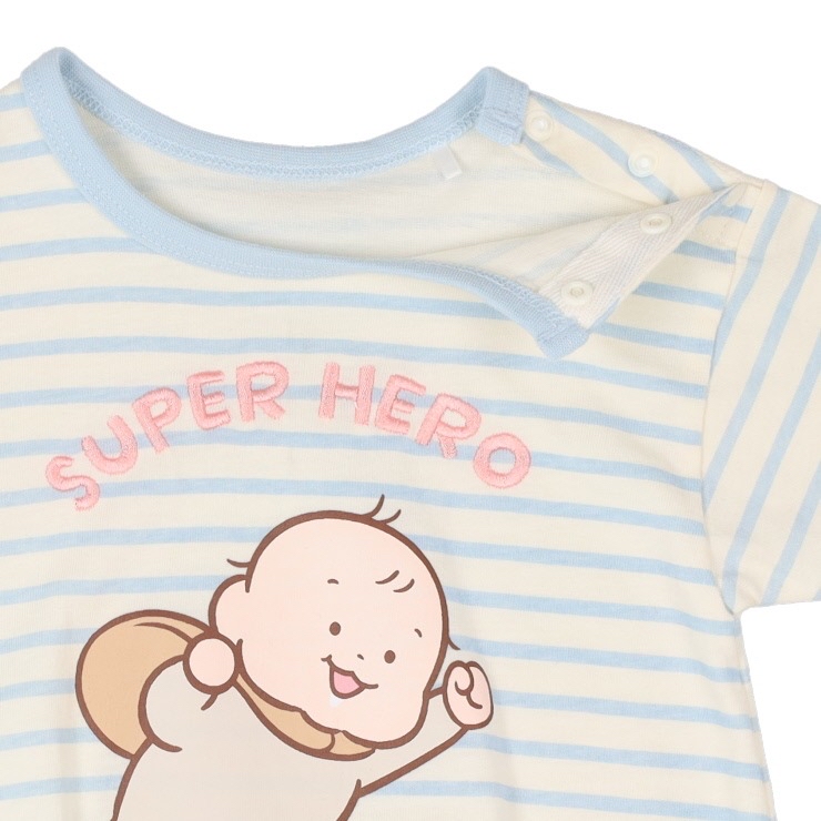 🇯🇵限量預訂 日本直送🇯🇵Oonotaro人物印花條紋短袖包屁衣