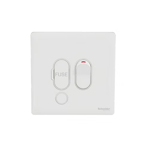 施耐德 Unica X 皎月白 13AFuse有掣 接線蘇