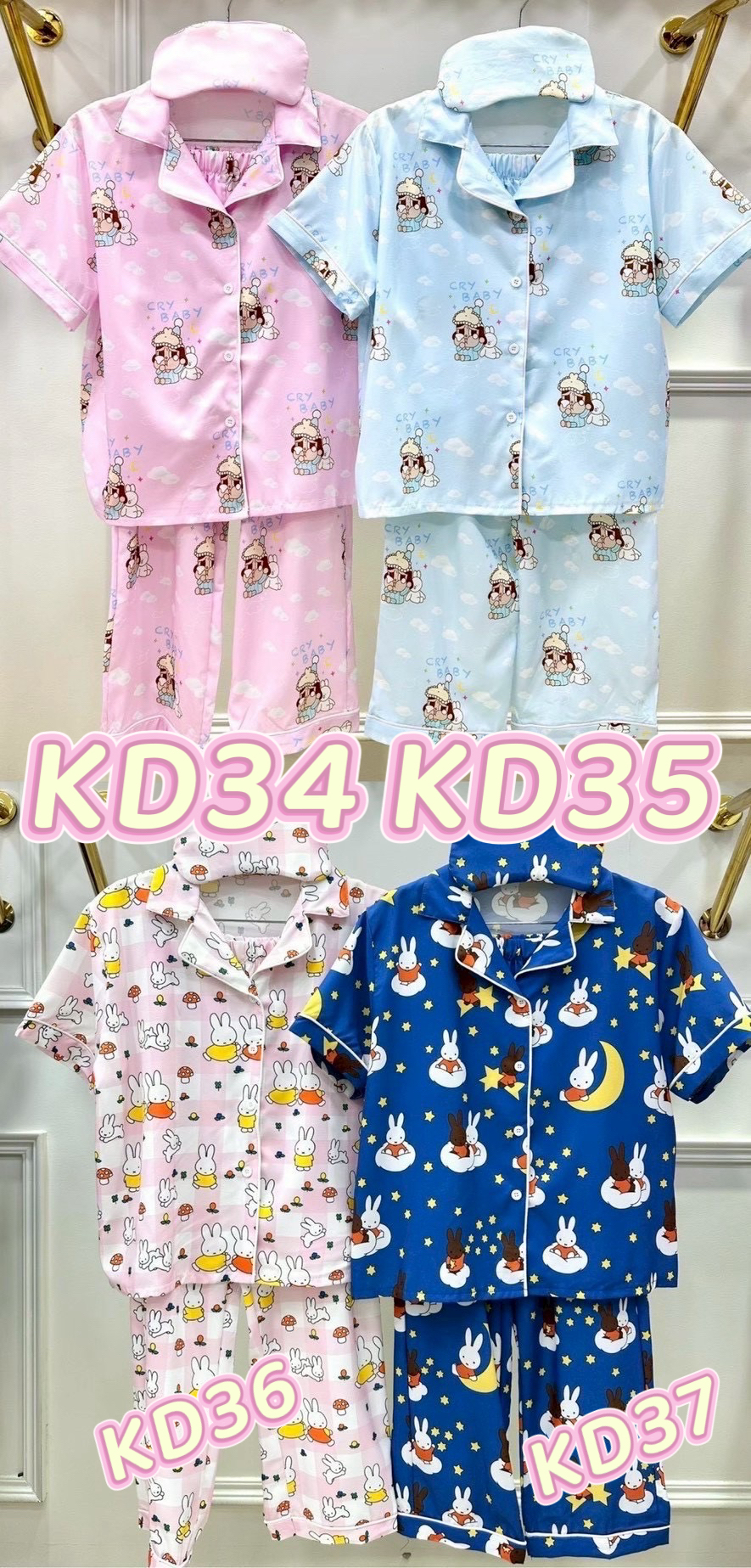 泰國真𢇃睡衣3-6歲No :KD1-KD60