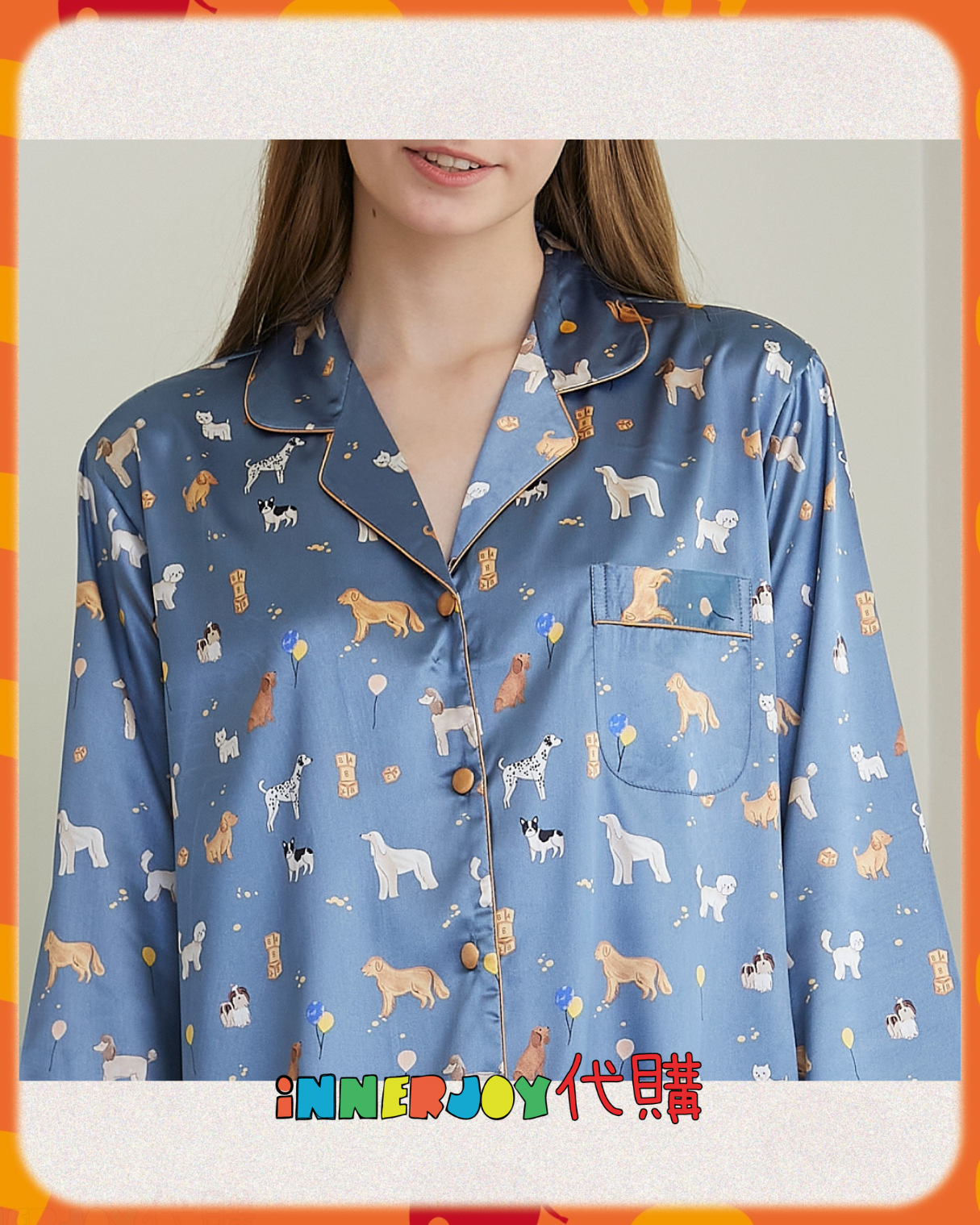 預購 | LingOrm - Lingling 同款睡衣 Lovely Dog Satin Pajamas 🐶🐕🦴 Vana Sleepwear 
