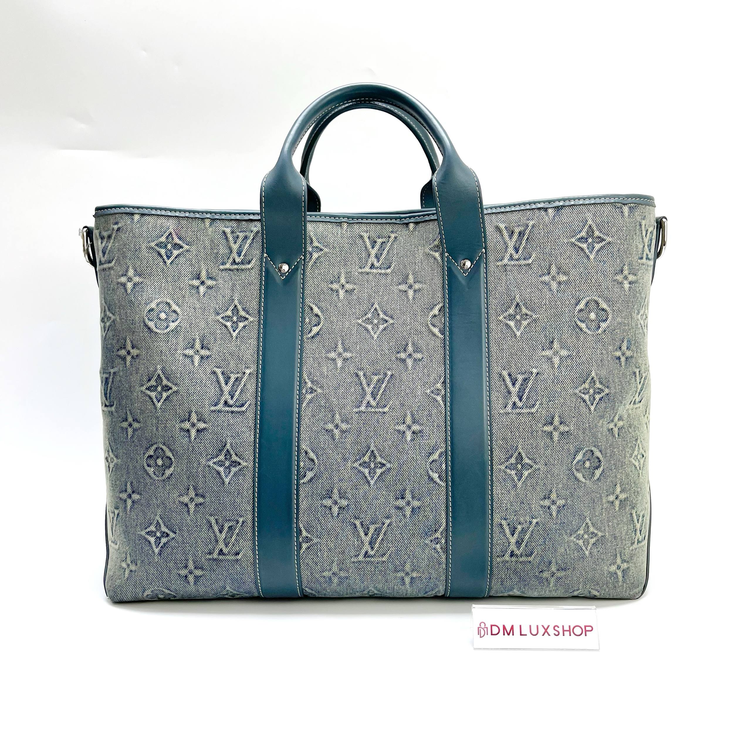LV Weekend NM Denim Tote Bag