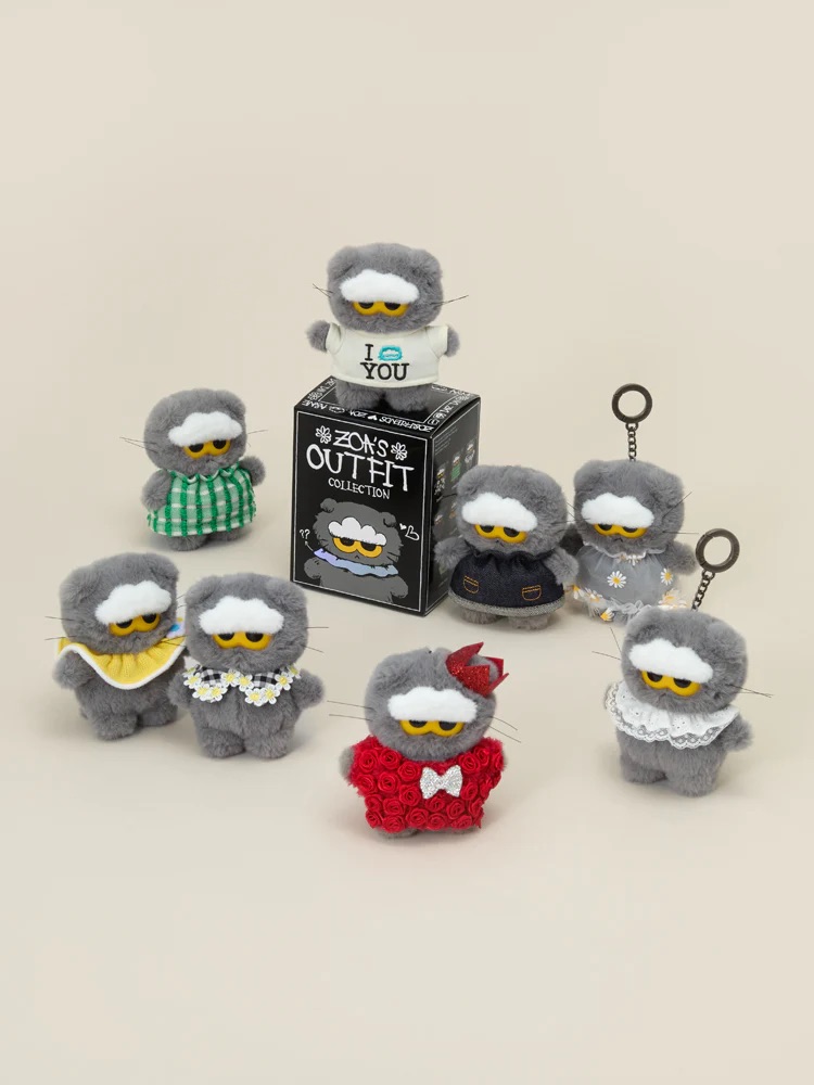 📦訂購 日本代購 ZO&FRIENDS ZOA 灰貓公仔鎖匙扣 盲盒(不能指定，隨機出貨)