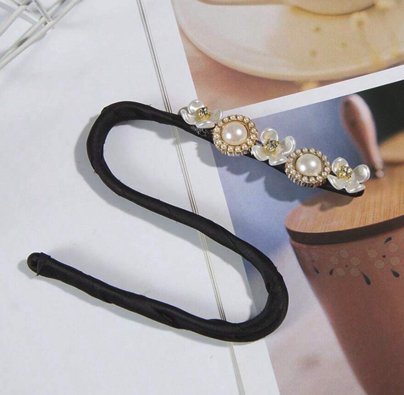 Hair Bun Maker Hair Ties Faux Pearls Elegant Donut Hair Bun