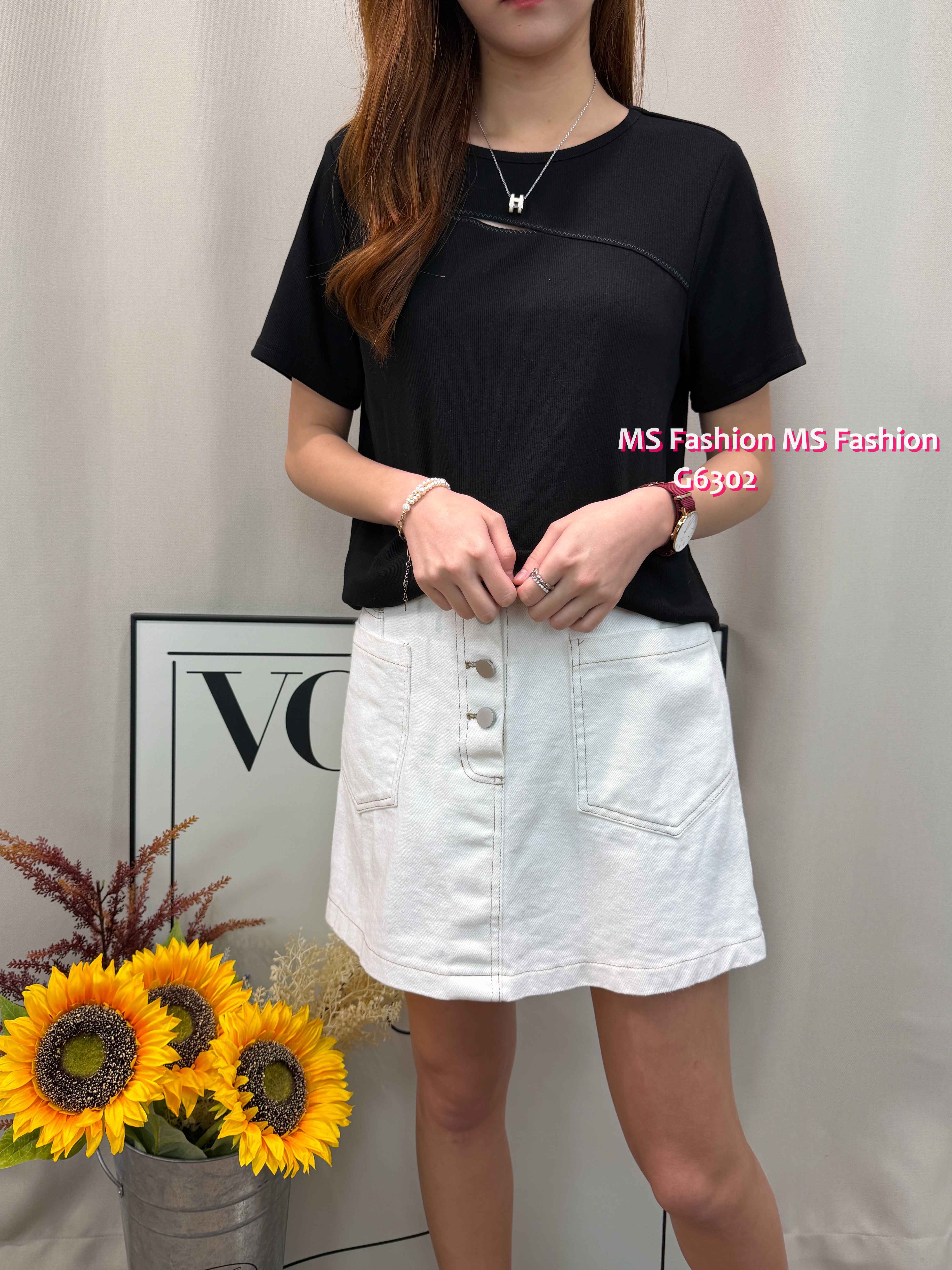 G6302 胸前小孔top