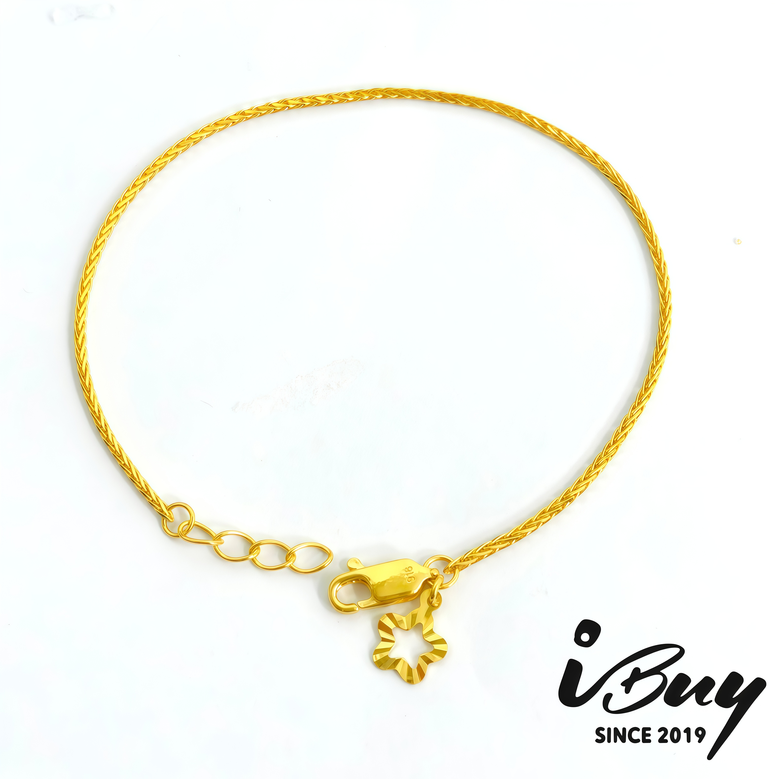 916 GOLD SPIGA BRACELET (035) 916 金 丝花手链 (035)