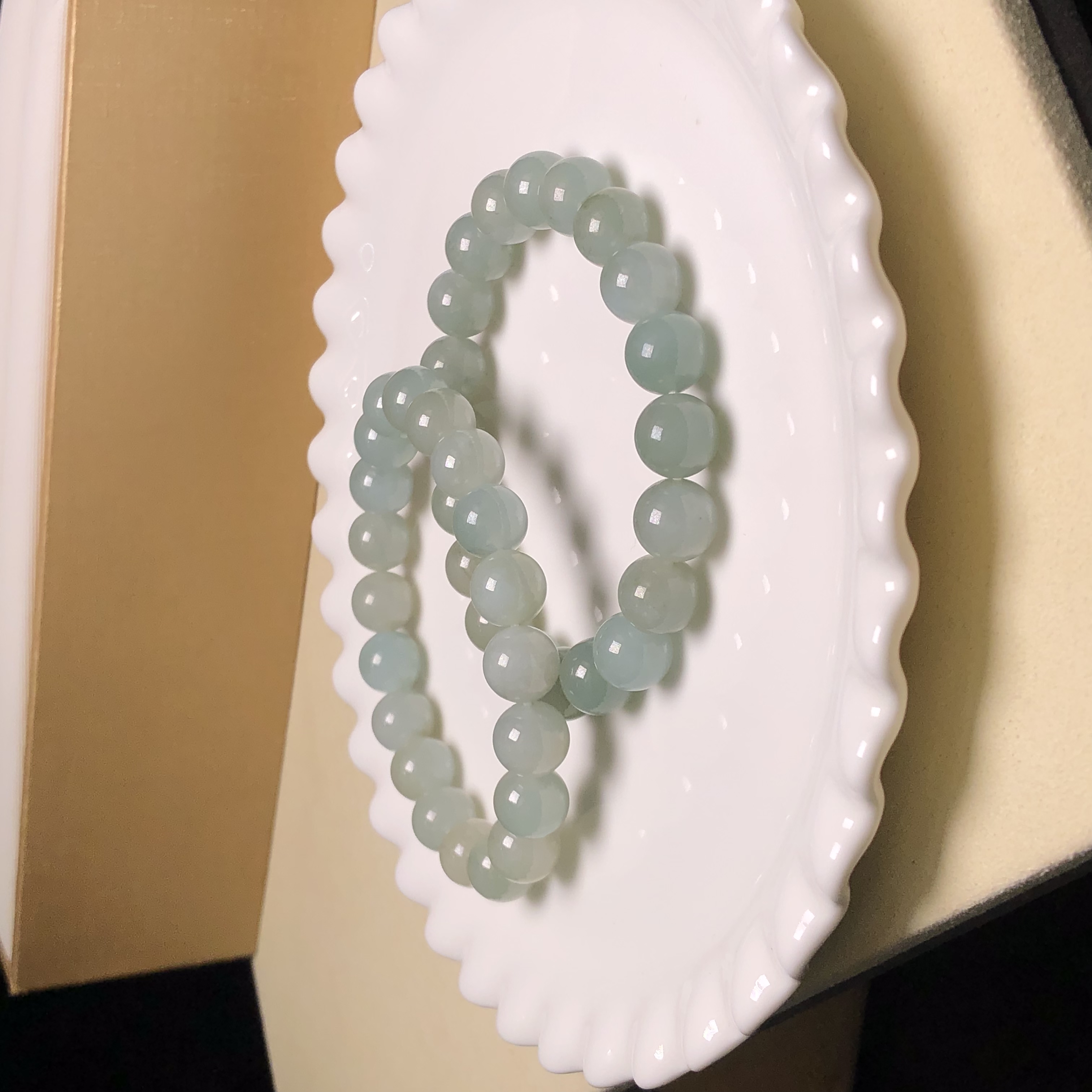 油青翡翠手串10mm