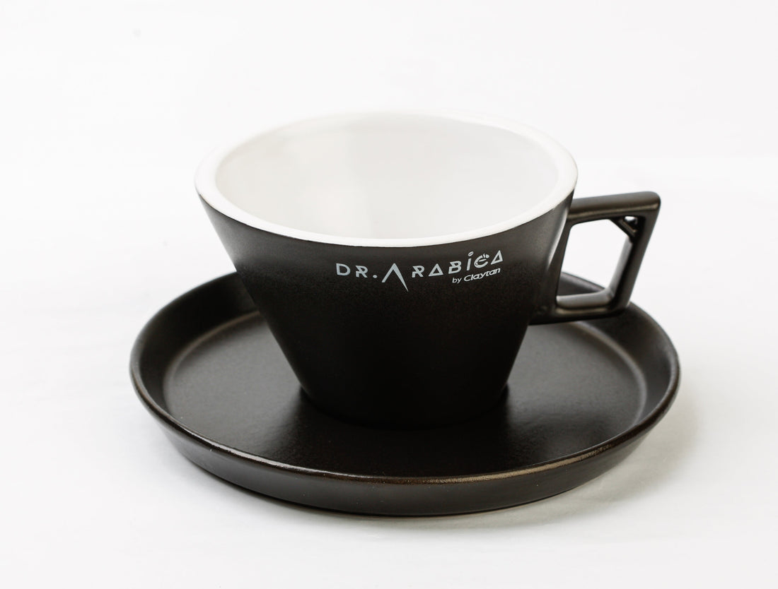 Dr. Arabica Professional Series - Cappuccino 180ml & 250ml Cup & Saucer TML05, TML06 & TML07 with Gift Box