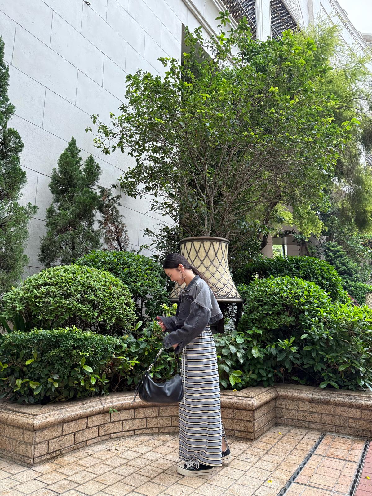 F04 夏日拼色洗水牛仔褸