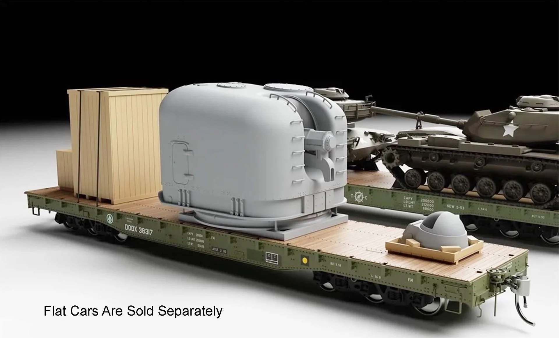 Rapido US Army HO MK-42 5 Inch Naval Turret Grey