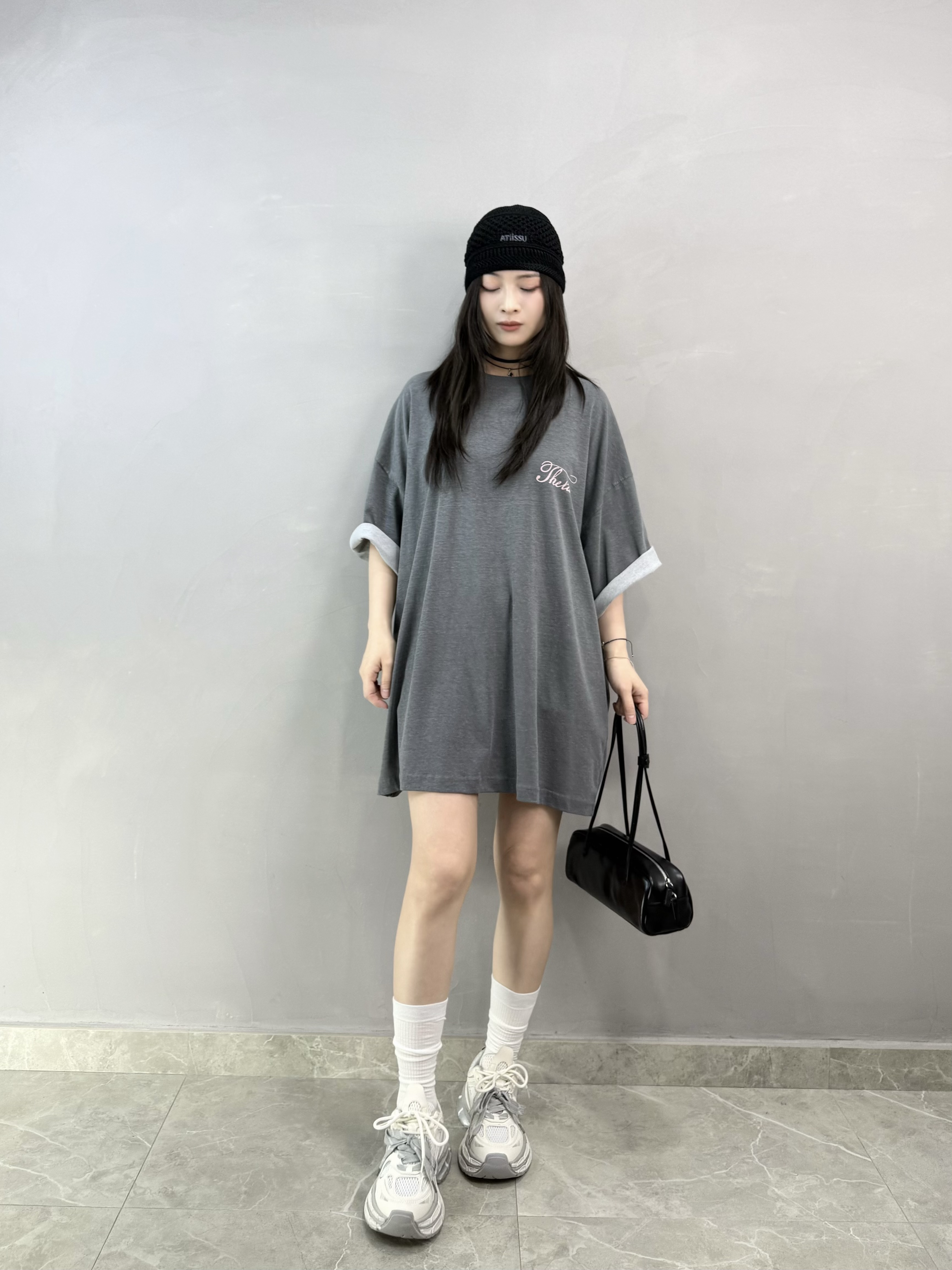 K75 蝴蝶結洗水棉Tee