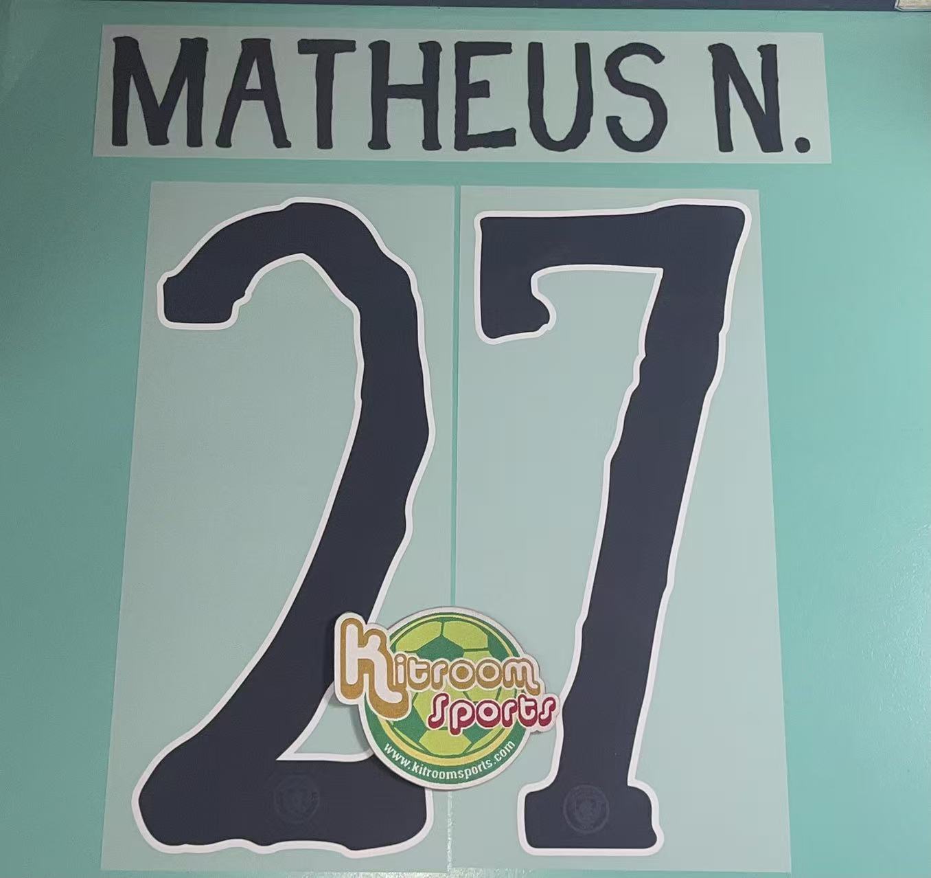 2025-26 Manchester City Home CWC Nameset #27 MATHEUS N.