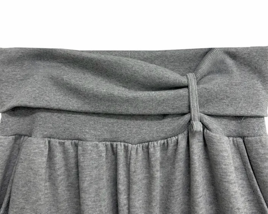 Folded Waist Wide Leg Cargos