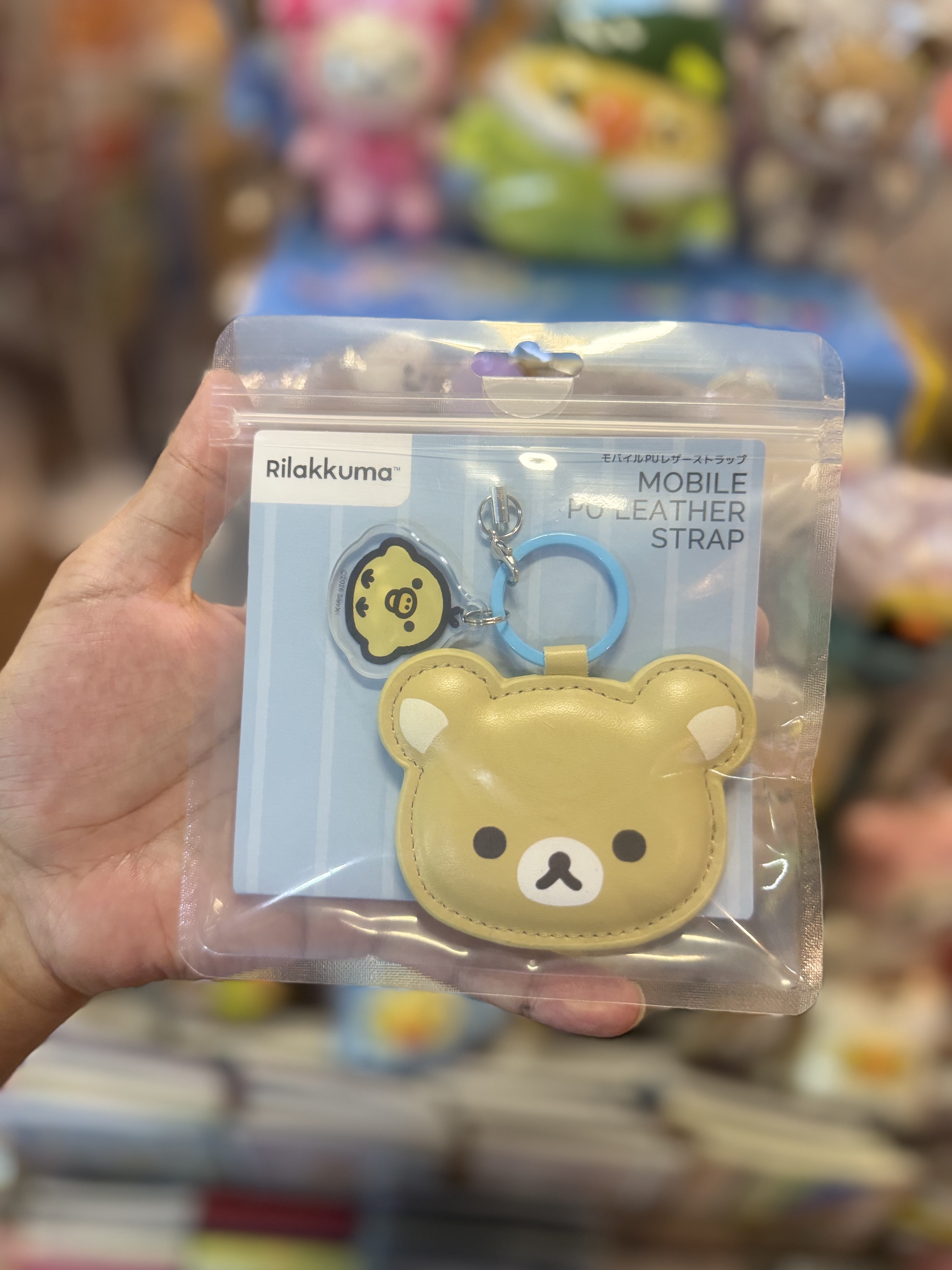 《現貨》全新Rilakkuma 頭型皮革電話繩