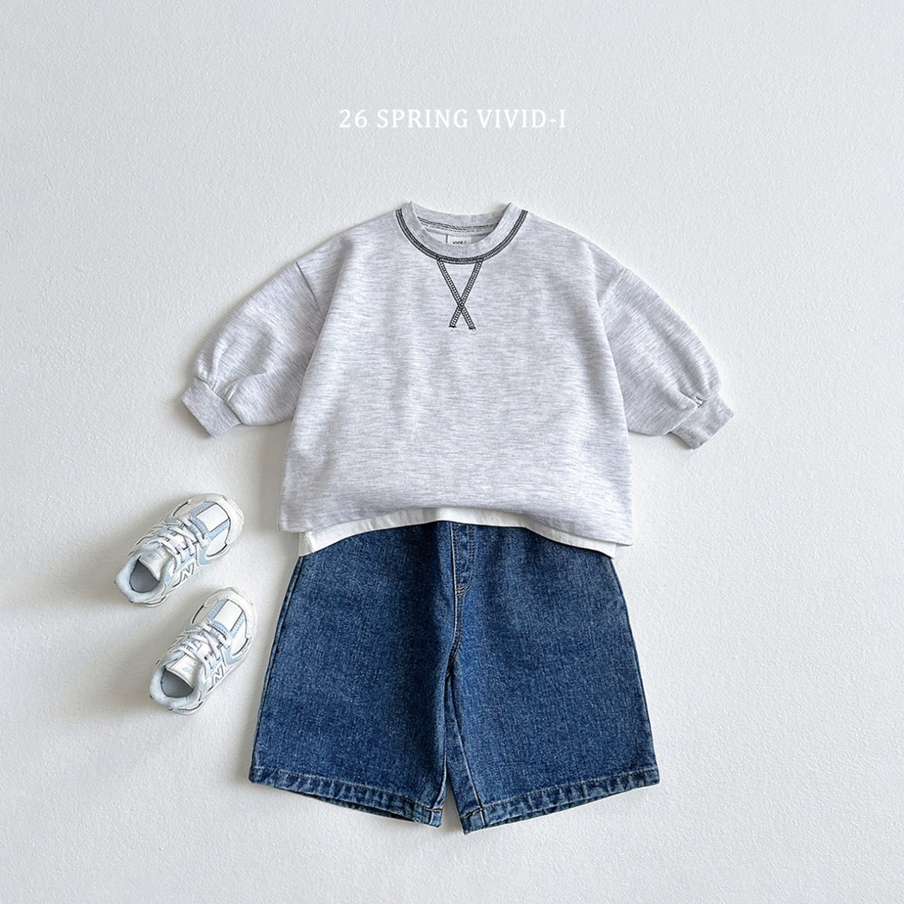 🌸預訂 韓國直送🌸🇰🇷VIVIDI三色撞色縫線寬鬆衛衣