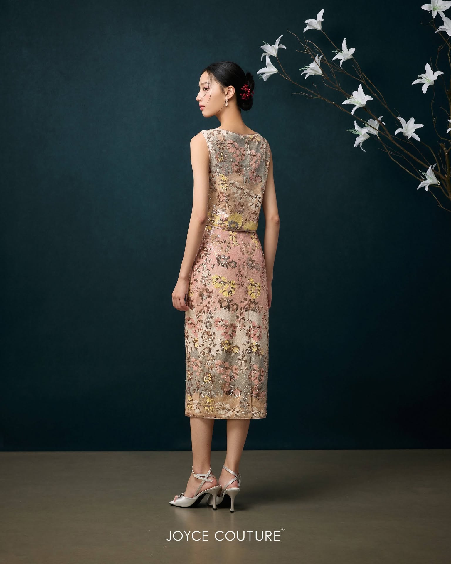 无袖闪亮亮片上衣 T0173