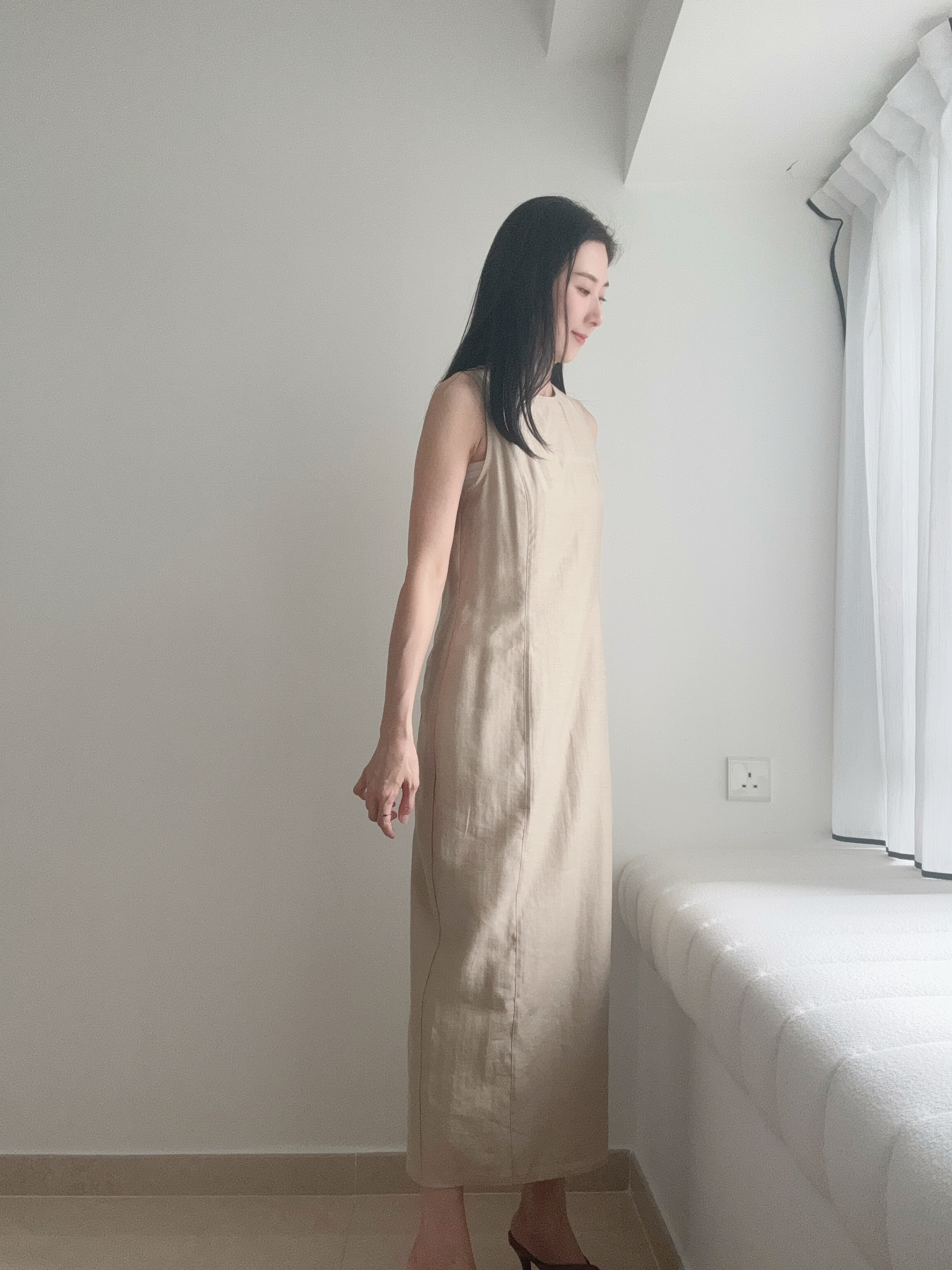 Elegant one piece long dress (with inner dress)