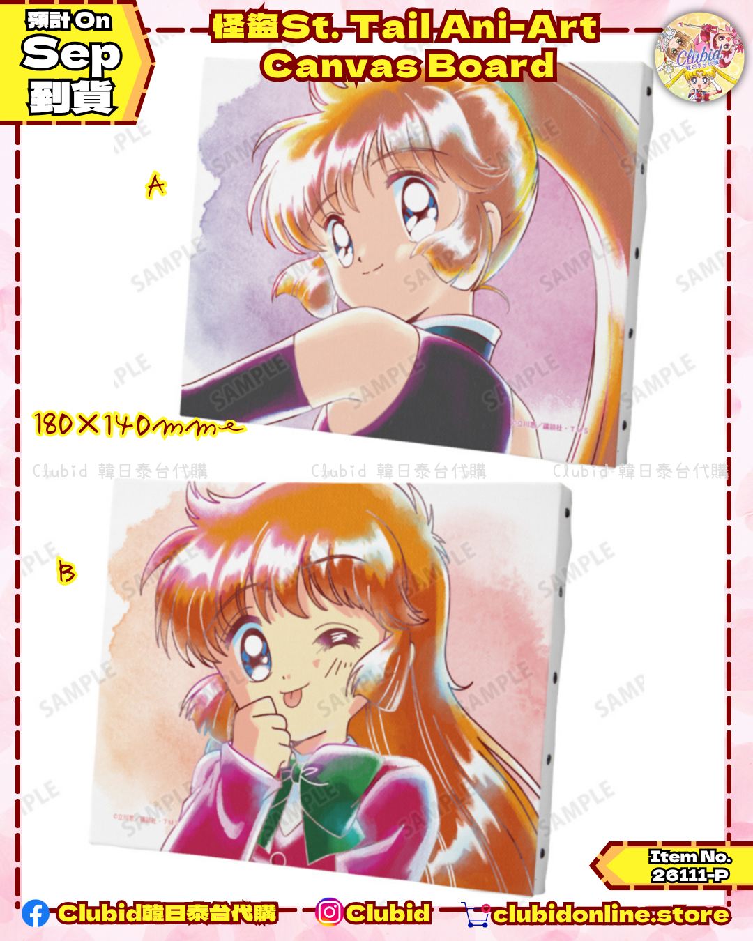 《Pre-Order》Canvas Board｜怪盜St. Tail Ani-Art Aqua Label Collection (26111-P)
