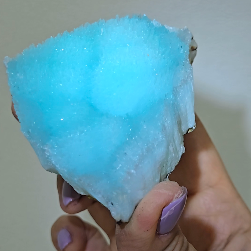Blue aragonite bubble needle cluster - AR47