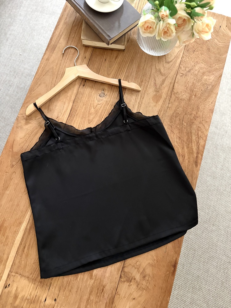 Silky Adjustable Cami (Black)