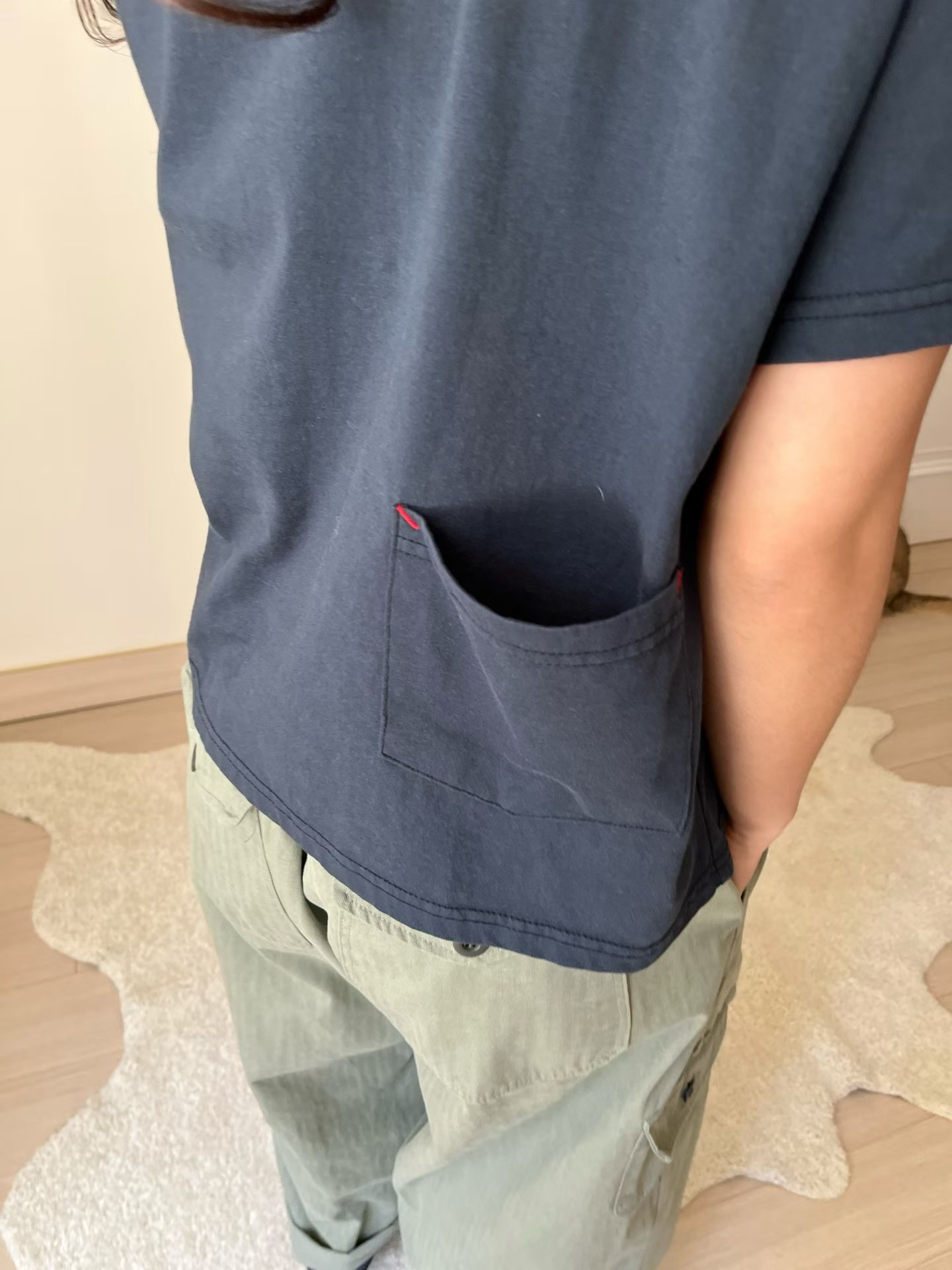 AT OS 3 girls pocket top