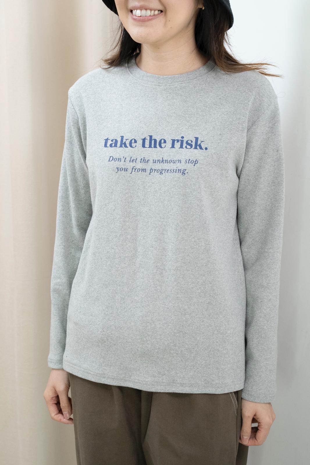 合身文字薄絨面Tee（3色）