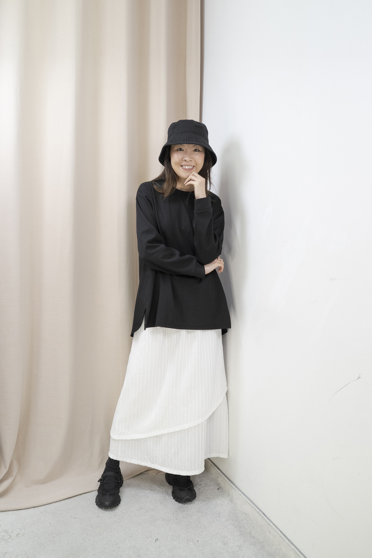 層次優雅半身裙（2色）